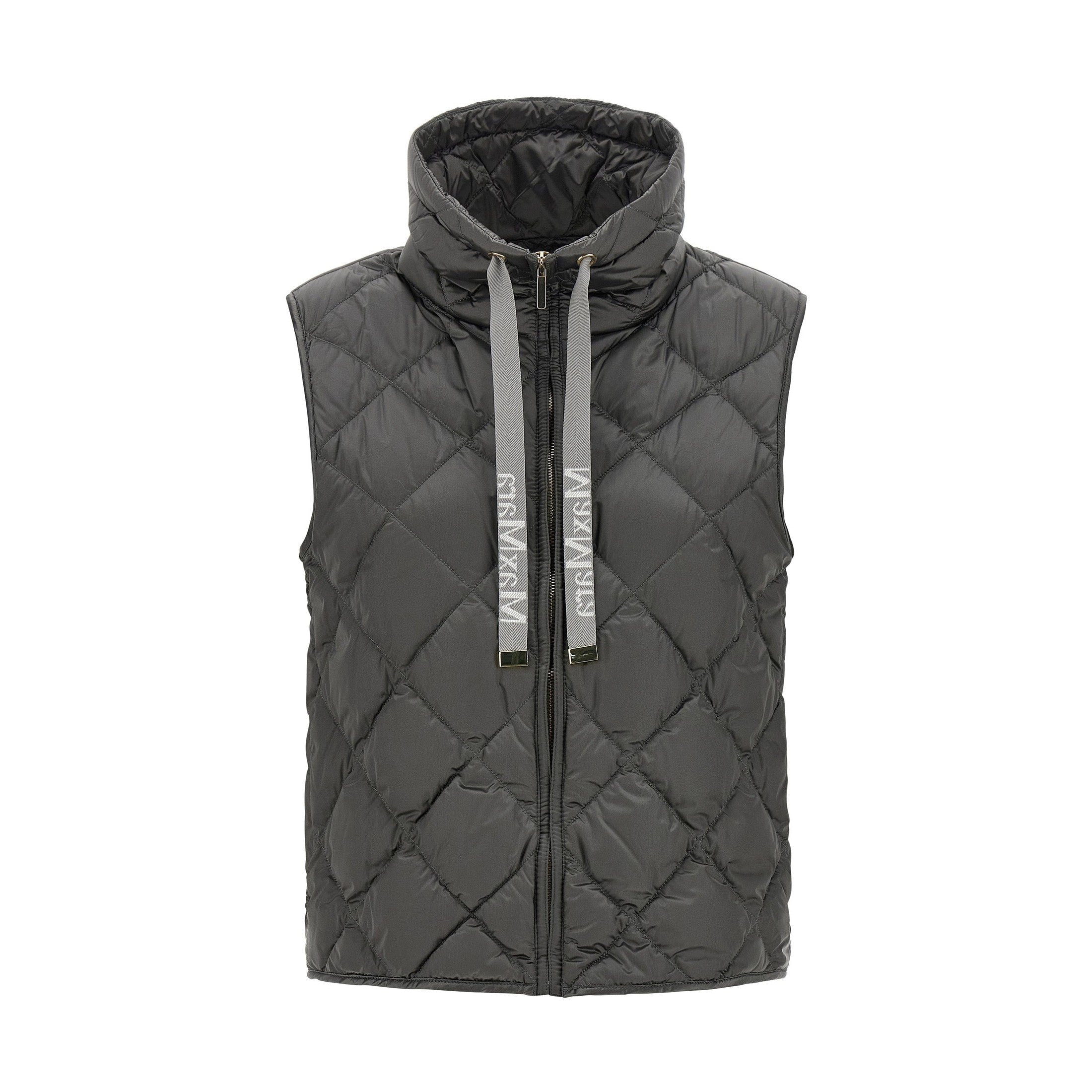 Max Mara Gray Polyamide Sleeveless Jacket