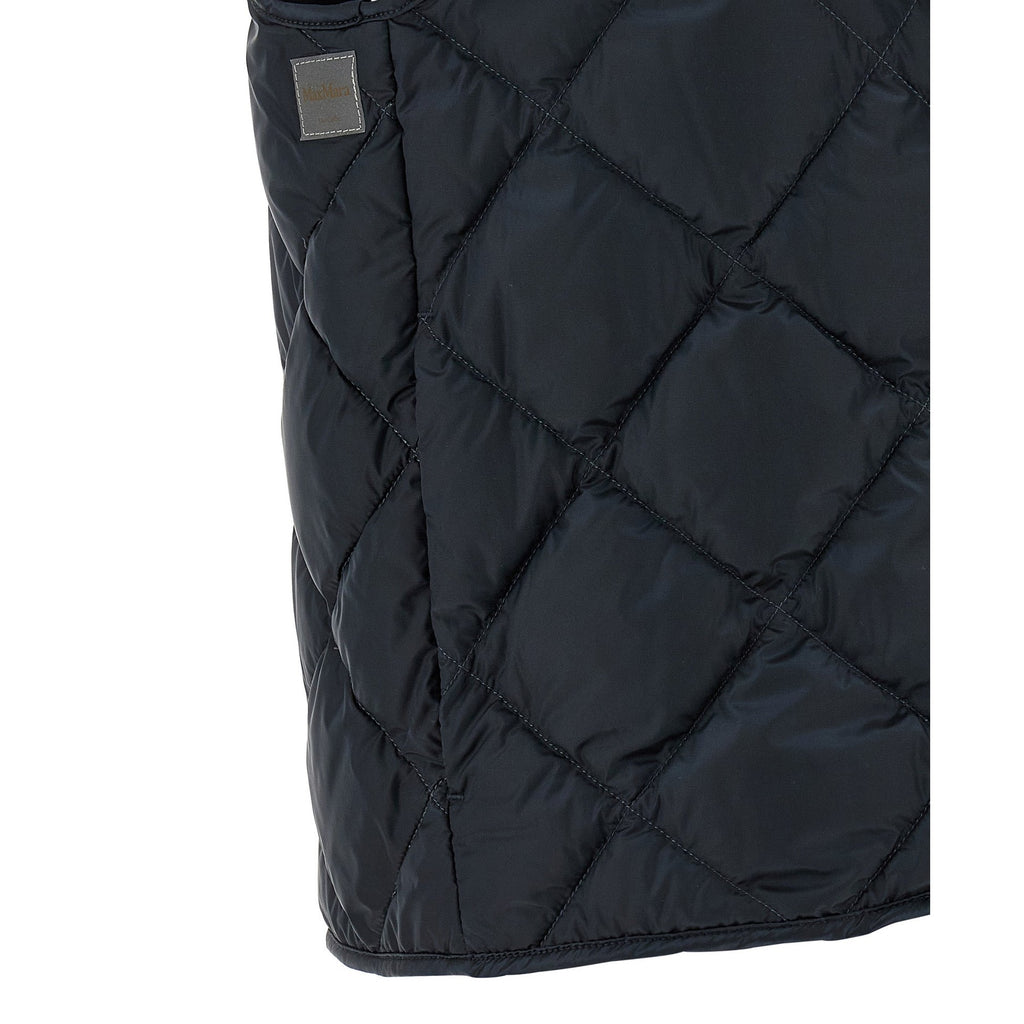 Max Mara Blue Polyamide Sleeveless Jacket