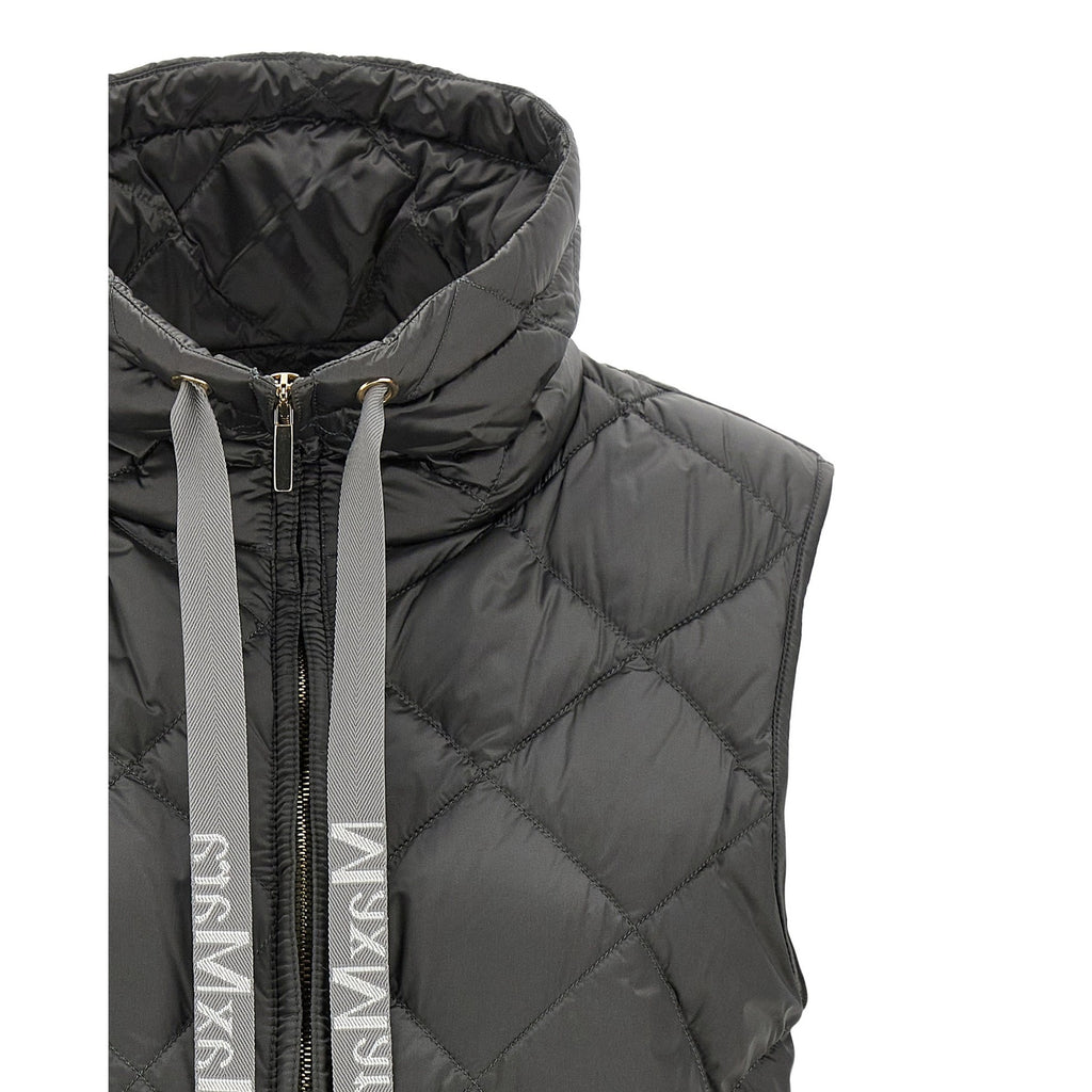 Max Mara Gray Polyamide Sleeveless Jacket