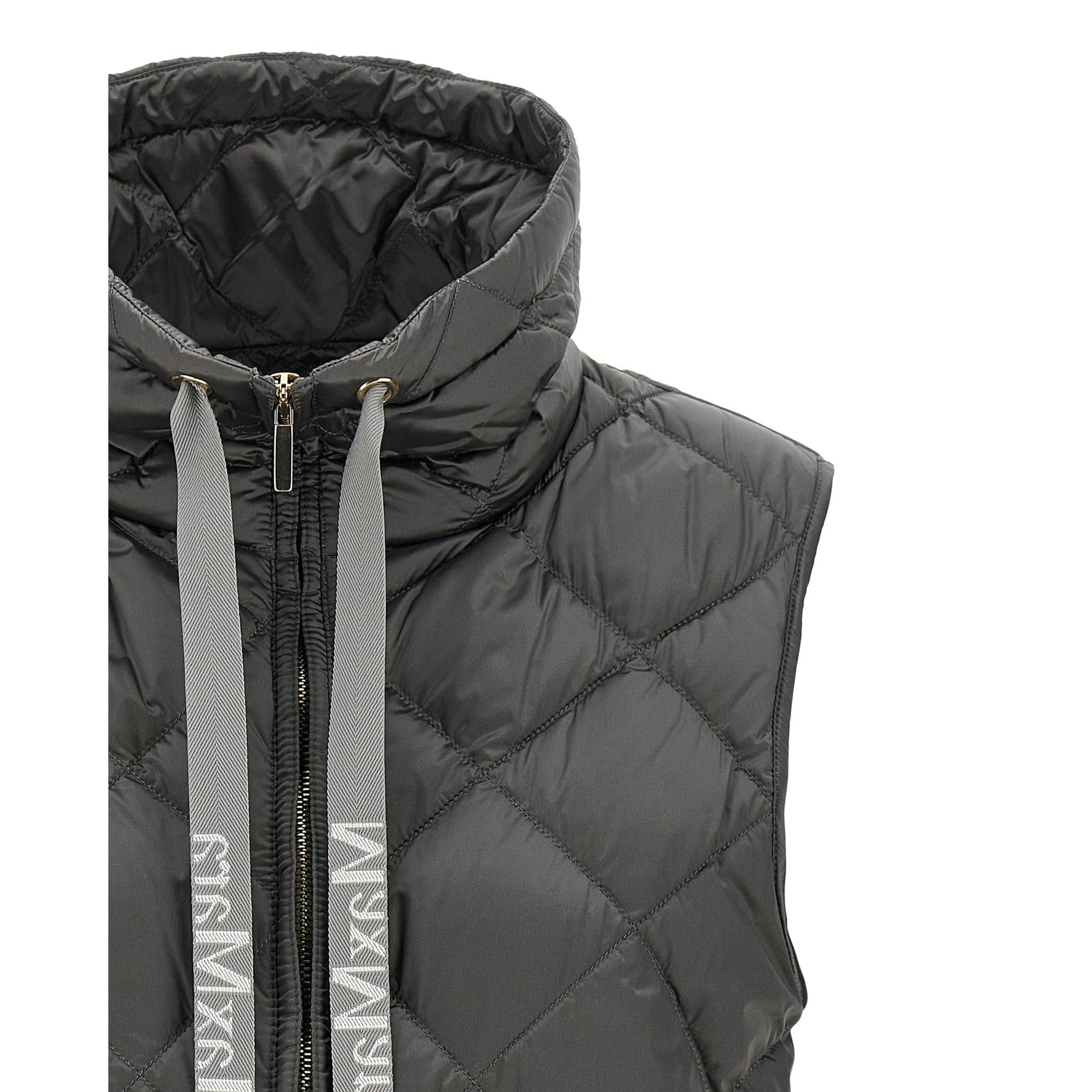 Max Mara Gray Polyamide Sleeveless Jacket
