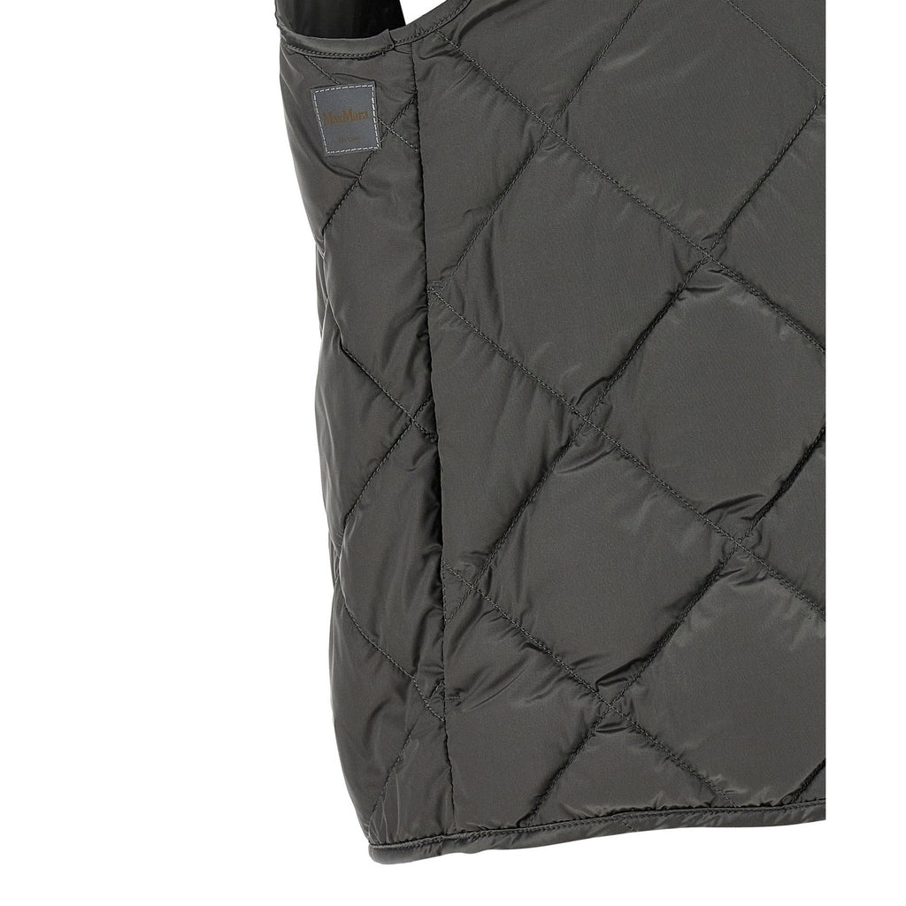 Max Mara Gray Polyamide Sleeveless Jacket
