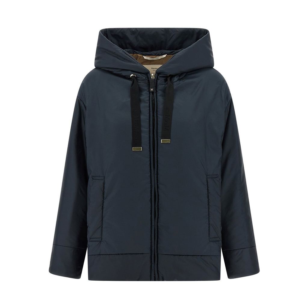 Max Mara Blue Polyester Shell Jacket