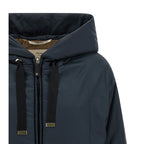 Max Mara Blue Polyester Shell Jacket