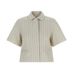 Max Mara Beige Cotton Full-Length Jacket