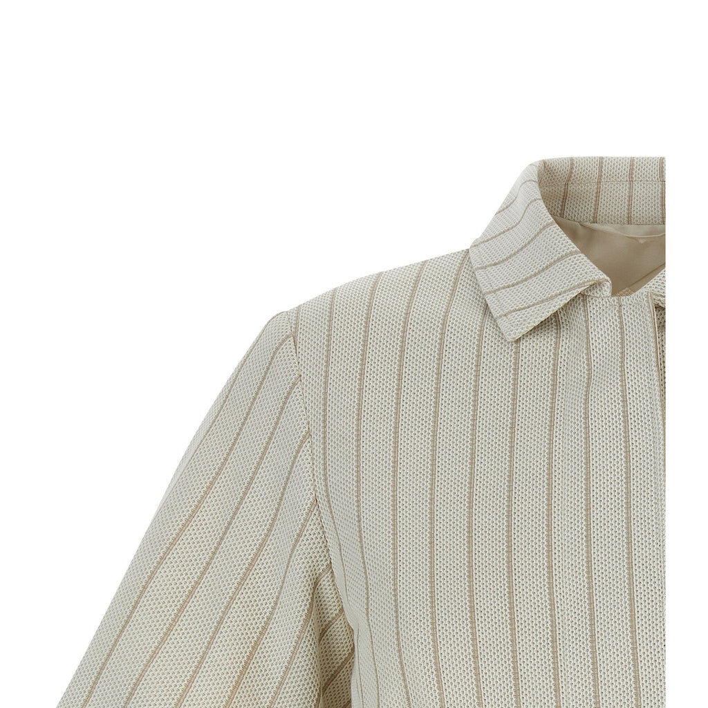Max Mara Beige Cotton Full-Length Jacket