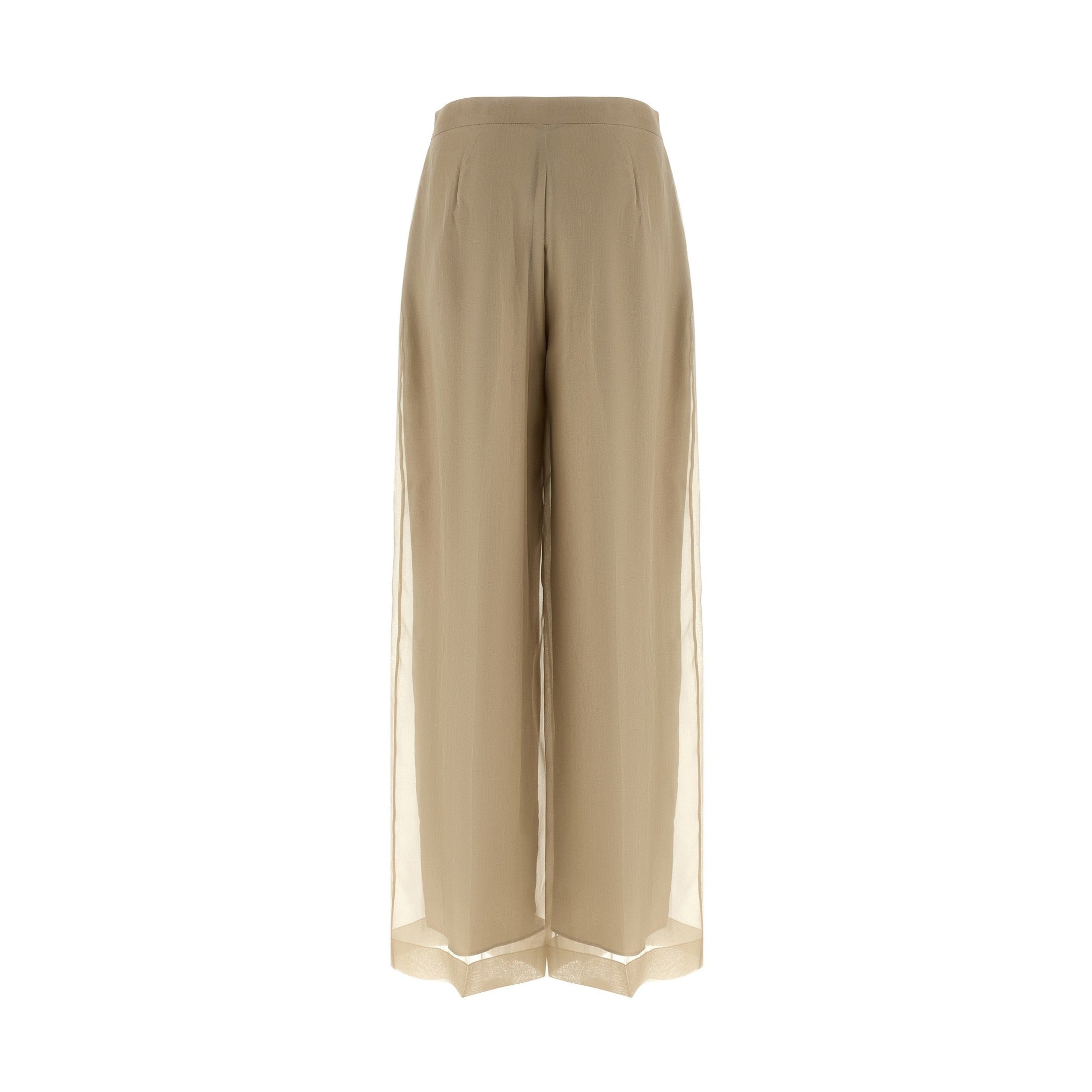 Max Mara Beige Silk Casual Pants