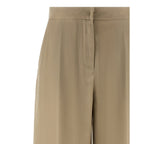 Max Mara Beige Silk Casual Pants