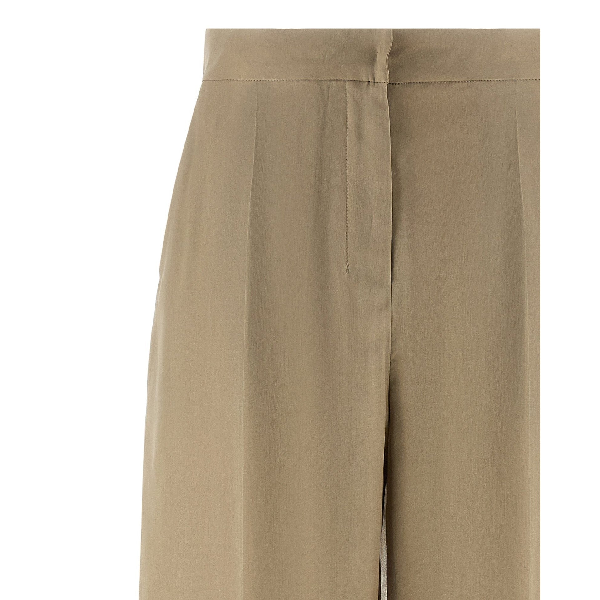 Max Mara Beige Silk Casual Pants
