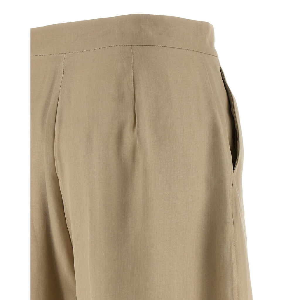 Max Mara Beige Silk Casual Pants