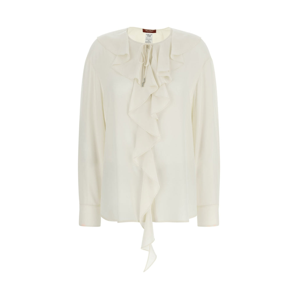 Max Mara White Silk Blouse