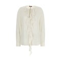 Max Mara White Silk Blouse