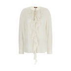 Max Mara White Silk Blouse