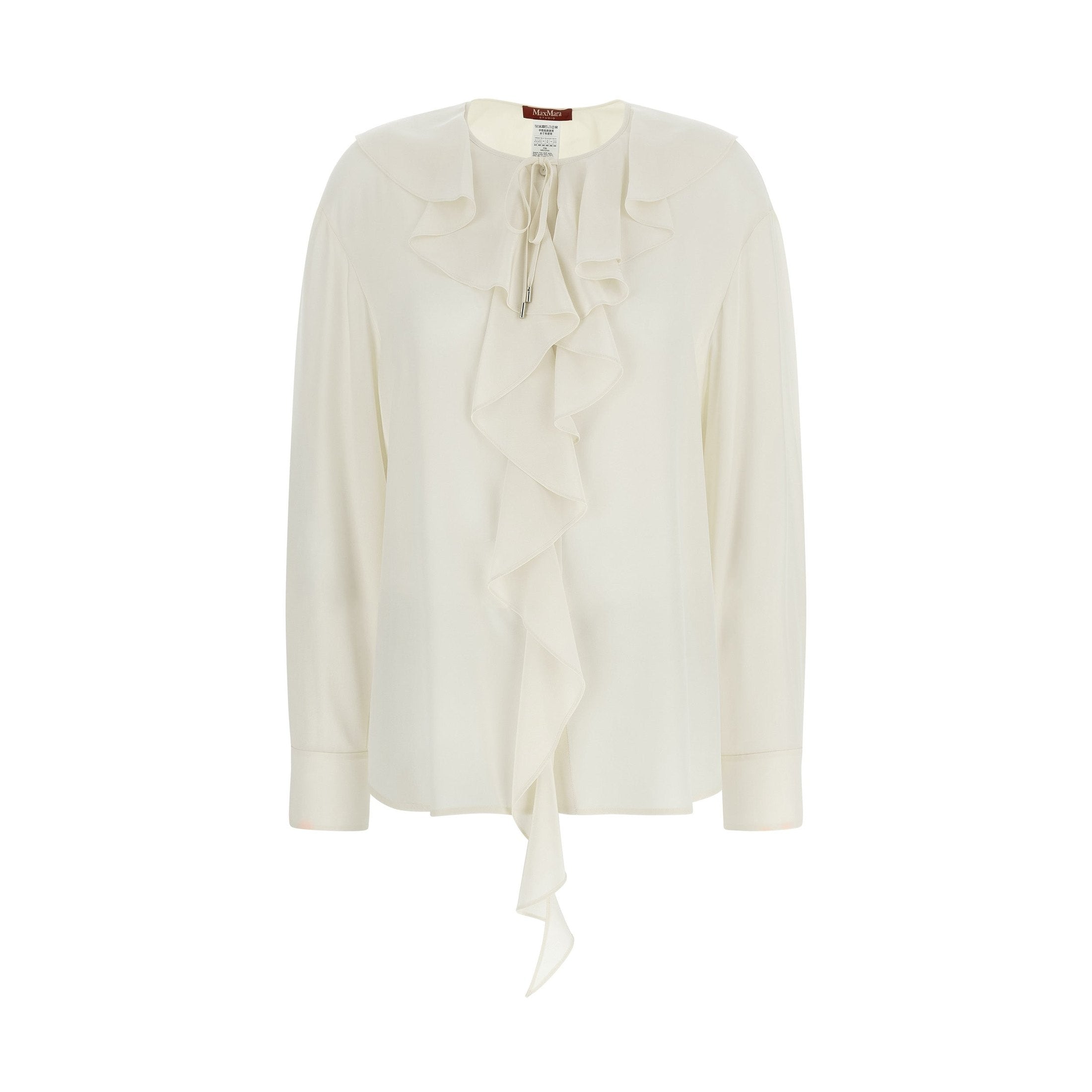 Max Mara White Silk Blouse