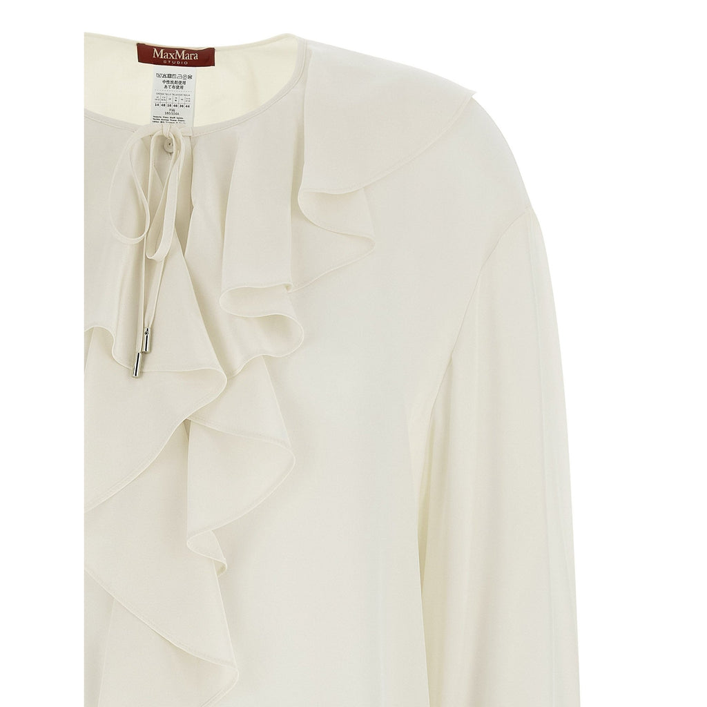 Max Mara White Silk Blouse
