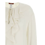 Max Mara White Silk Blouse