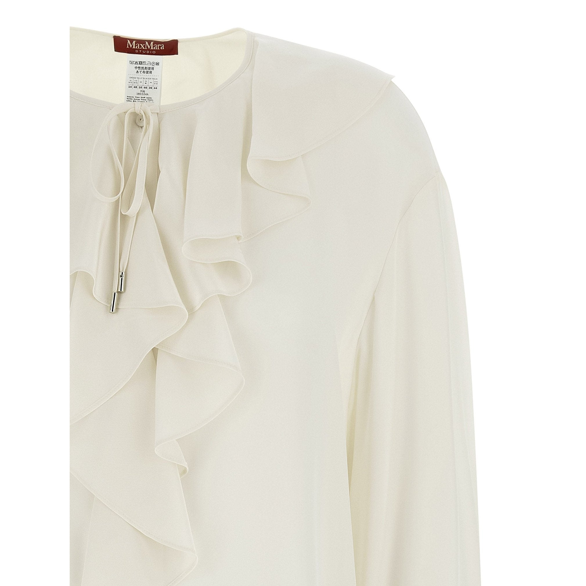 Max Mara White Silk Blouse