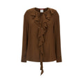 Max Mara Brown Silk Blouse