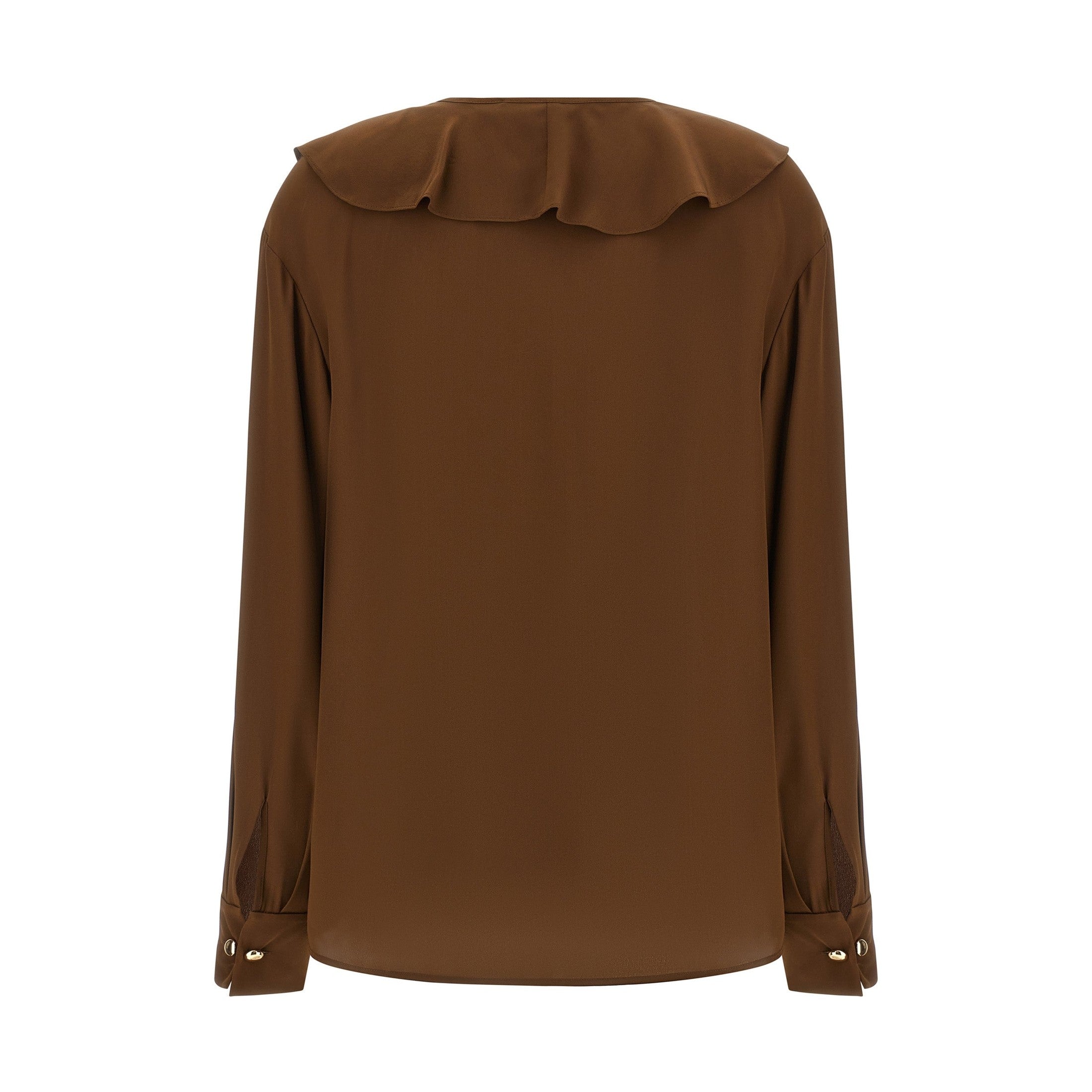 Max Mara Brown Silk Blouse