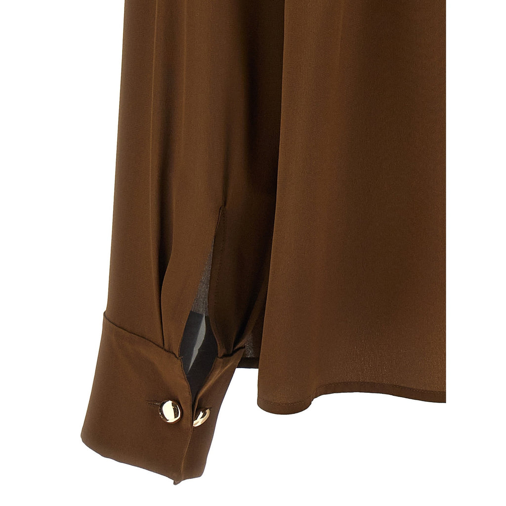Max Mara Brown Silk Blouse