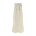 Max Mara White Cotton Casual Pants