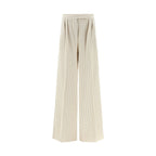 Max Mara White Cotton Casual Pants