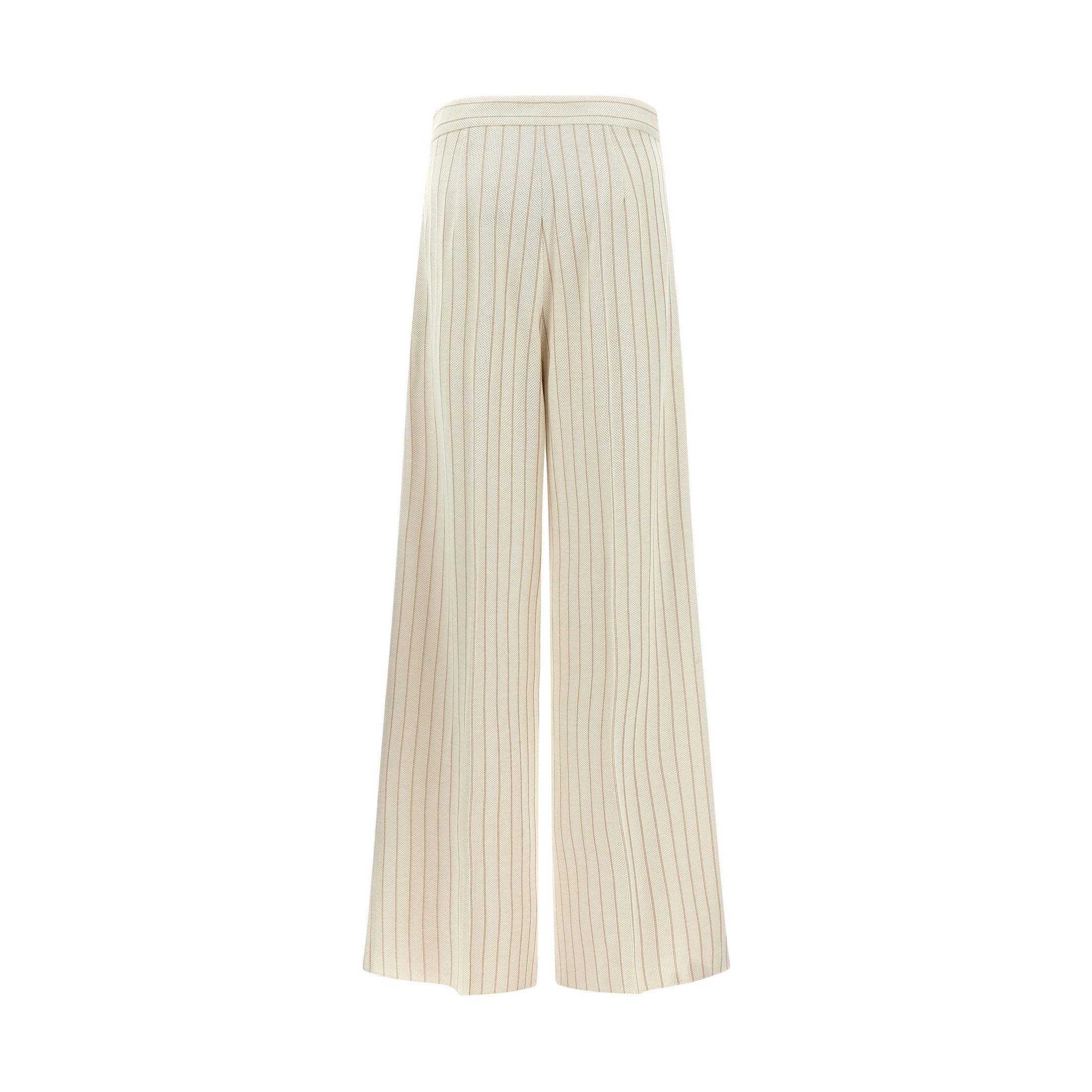 Max Mara White Cotton Casual Pants