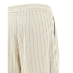 Max Mara White Cotton Casual Pants