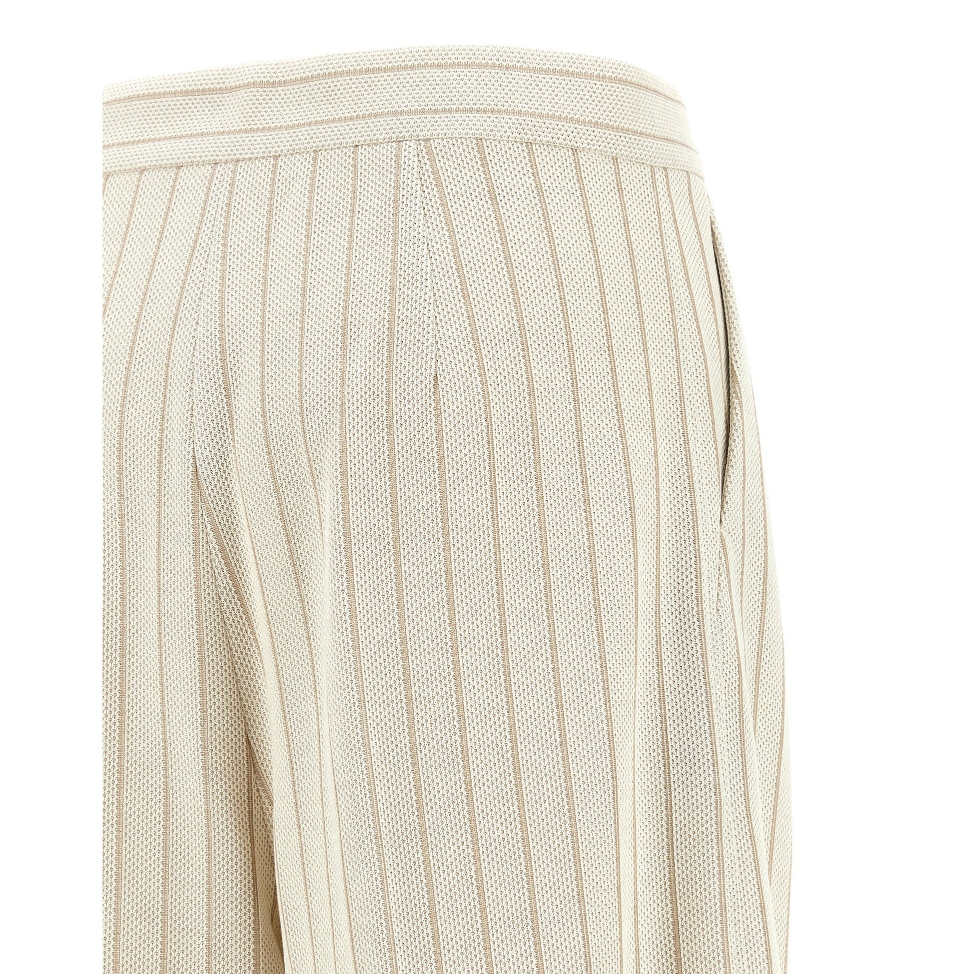 Max Mara White Cotton Casual Pants
