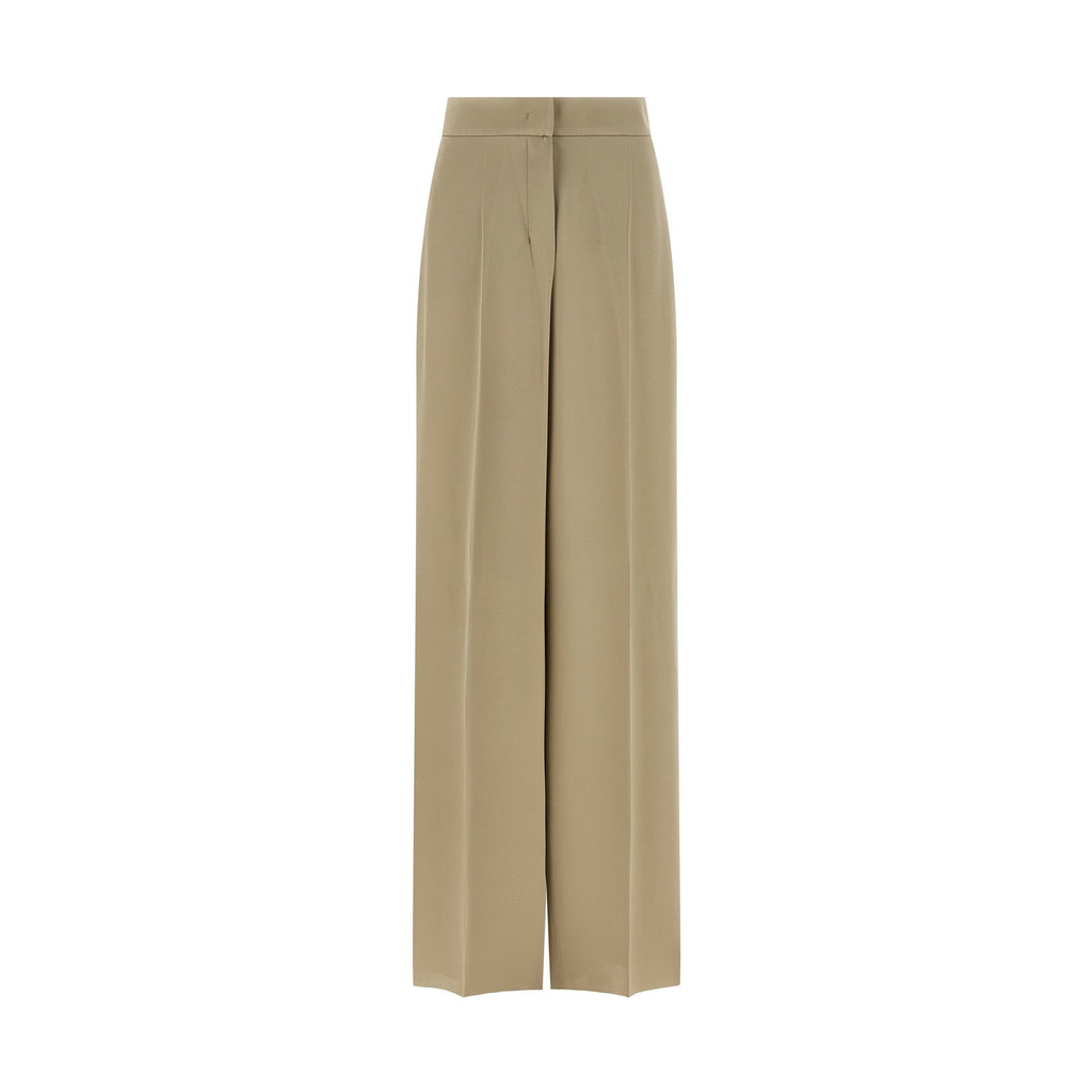 Max Mara Beige Silk Dress Pants