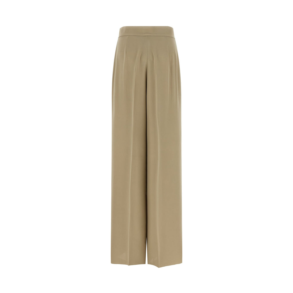 Max Mara Beige Silk Dress Pants