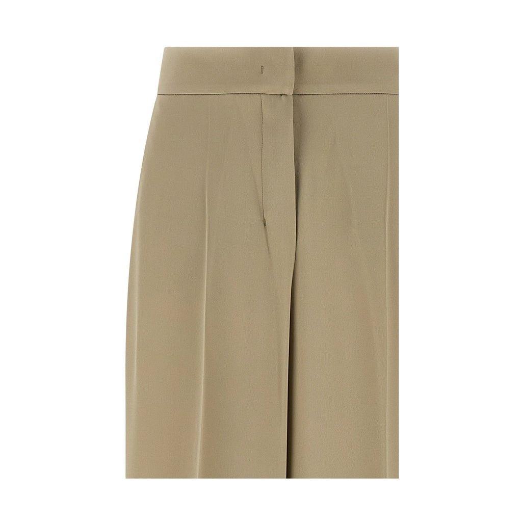 Max Mara Beige Silk Dress Pants