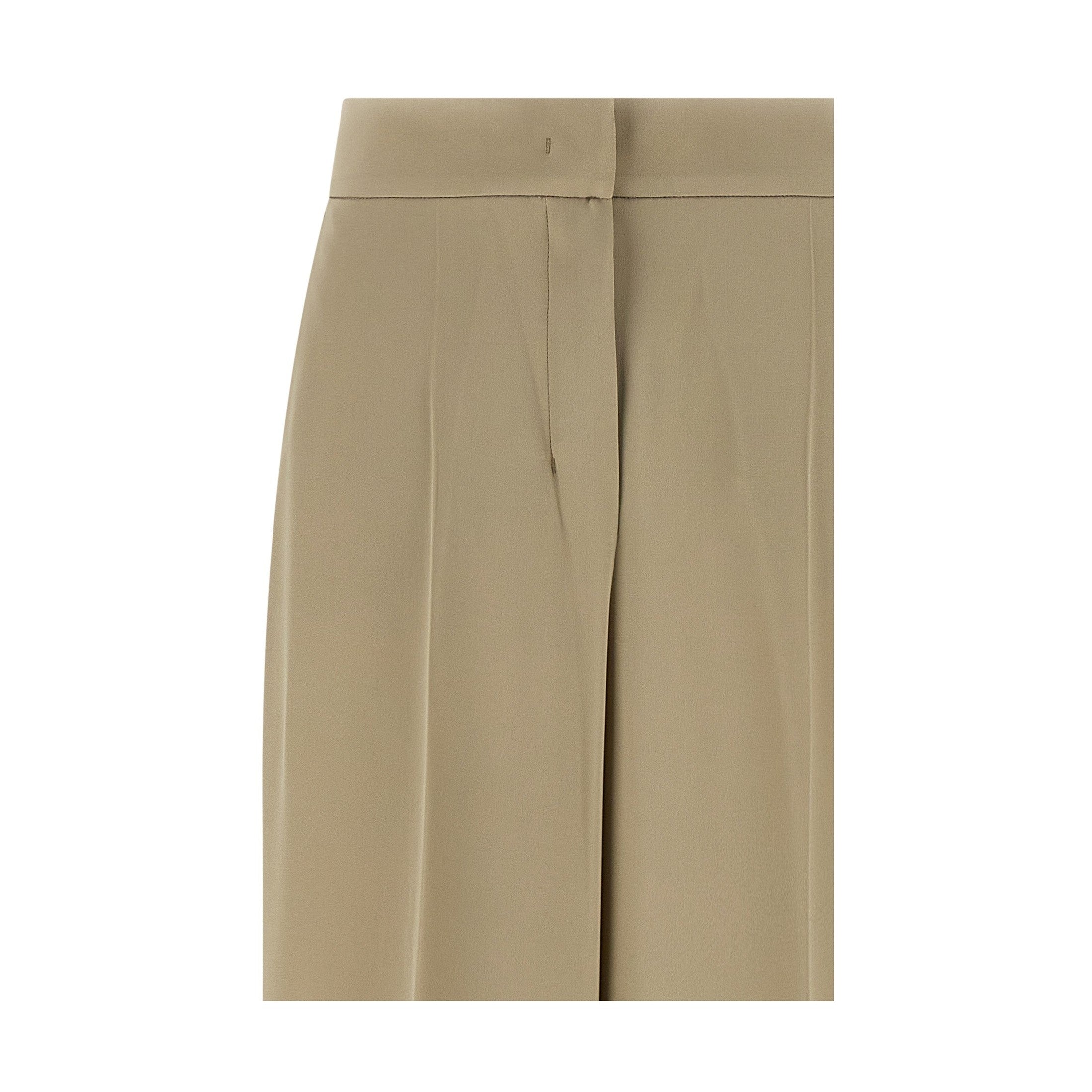 Max Mara Beige Silk Dress Pants