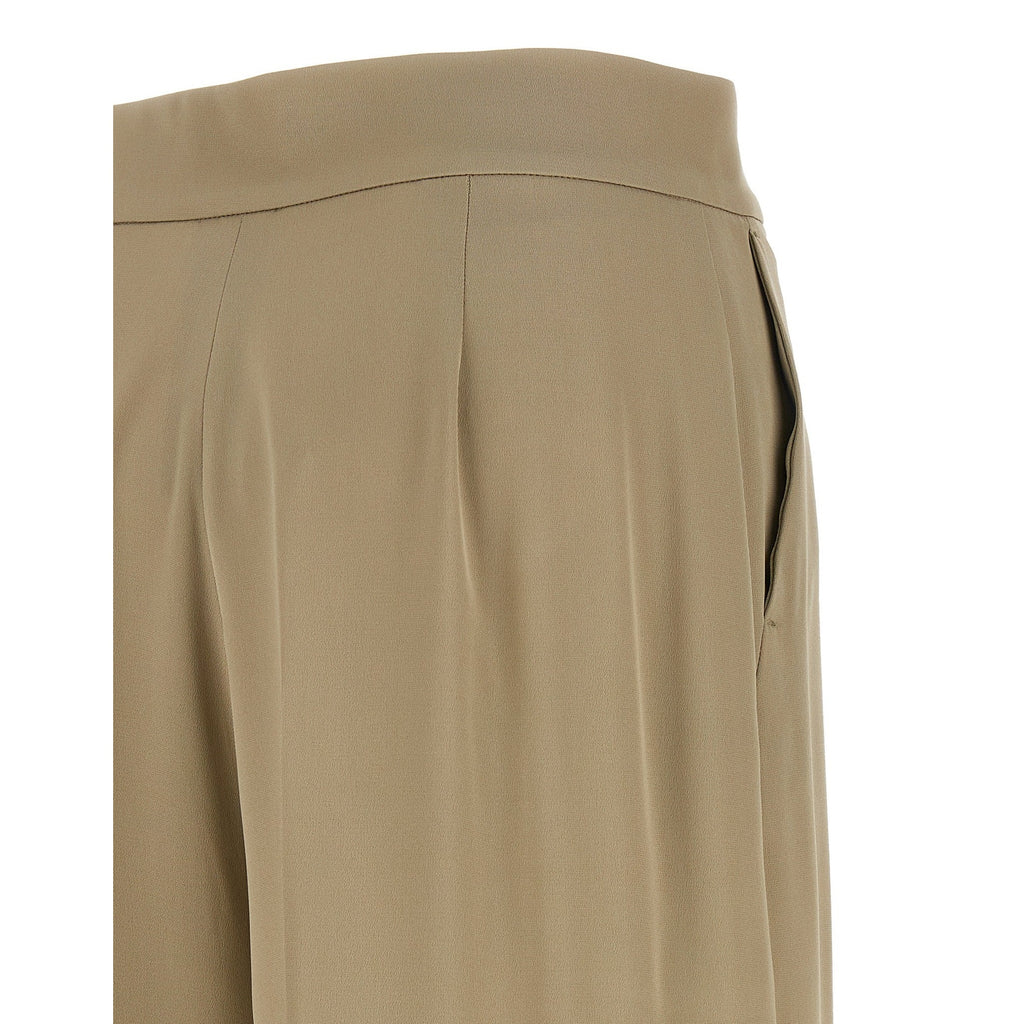 Max Mara Beige Silk Dress Pants