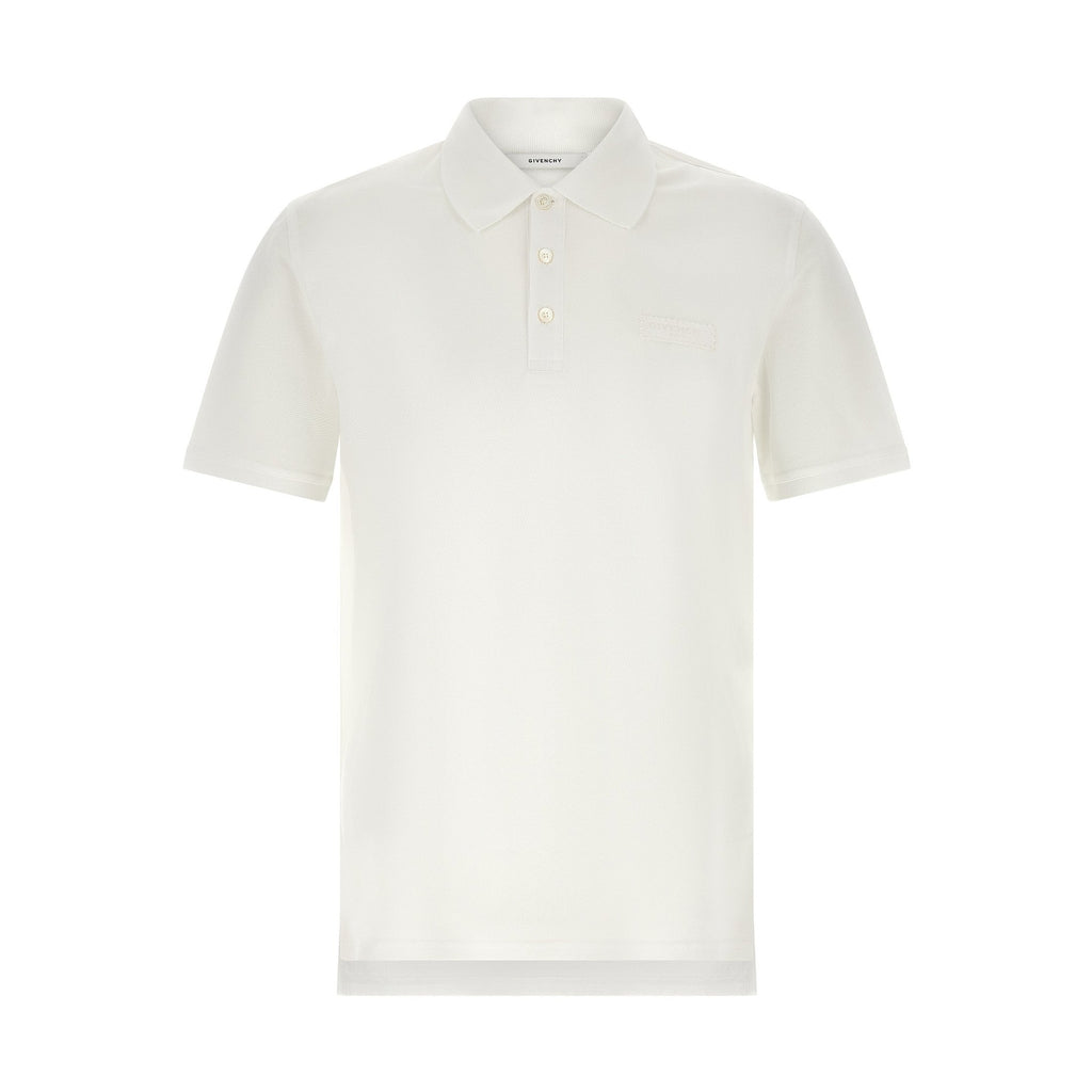 Givenchy White Cotton Polo Shirt