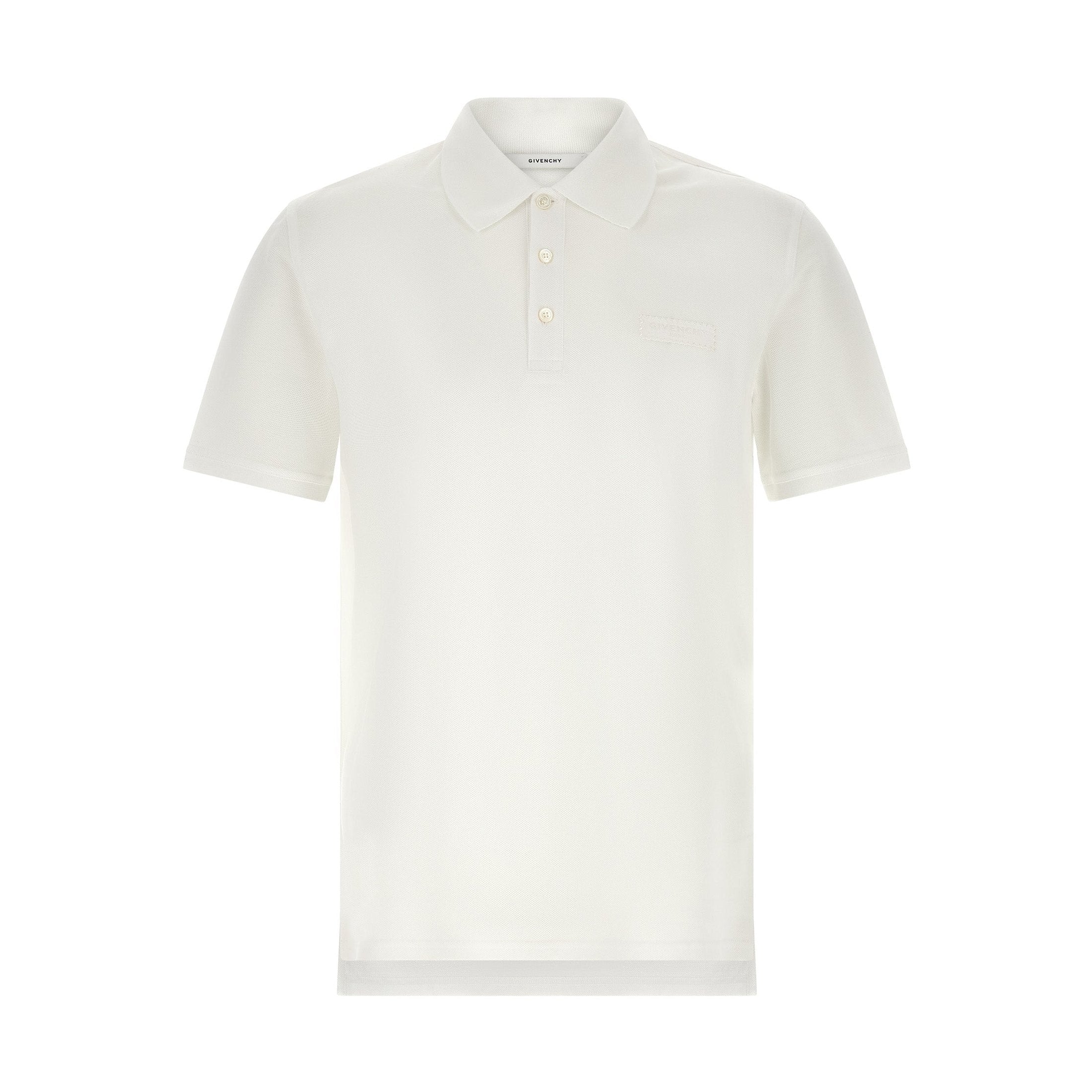 Givenchy White Cotton Polo Shirt