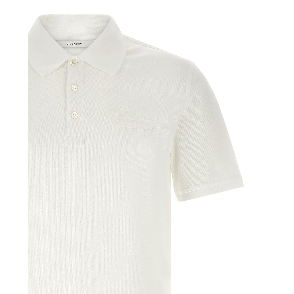 Givenchy White Cotton Polo Shirt