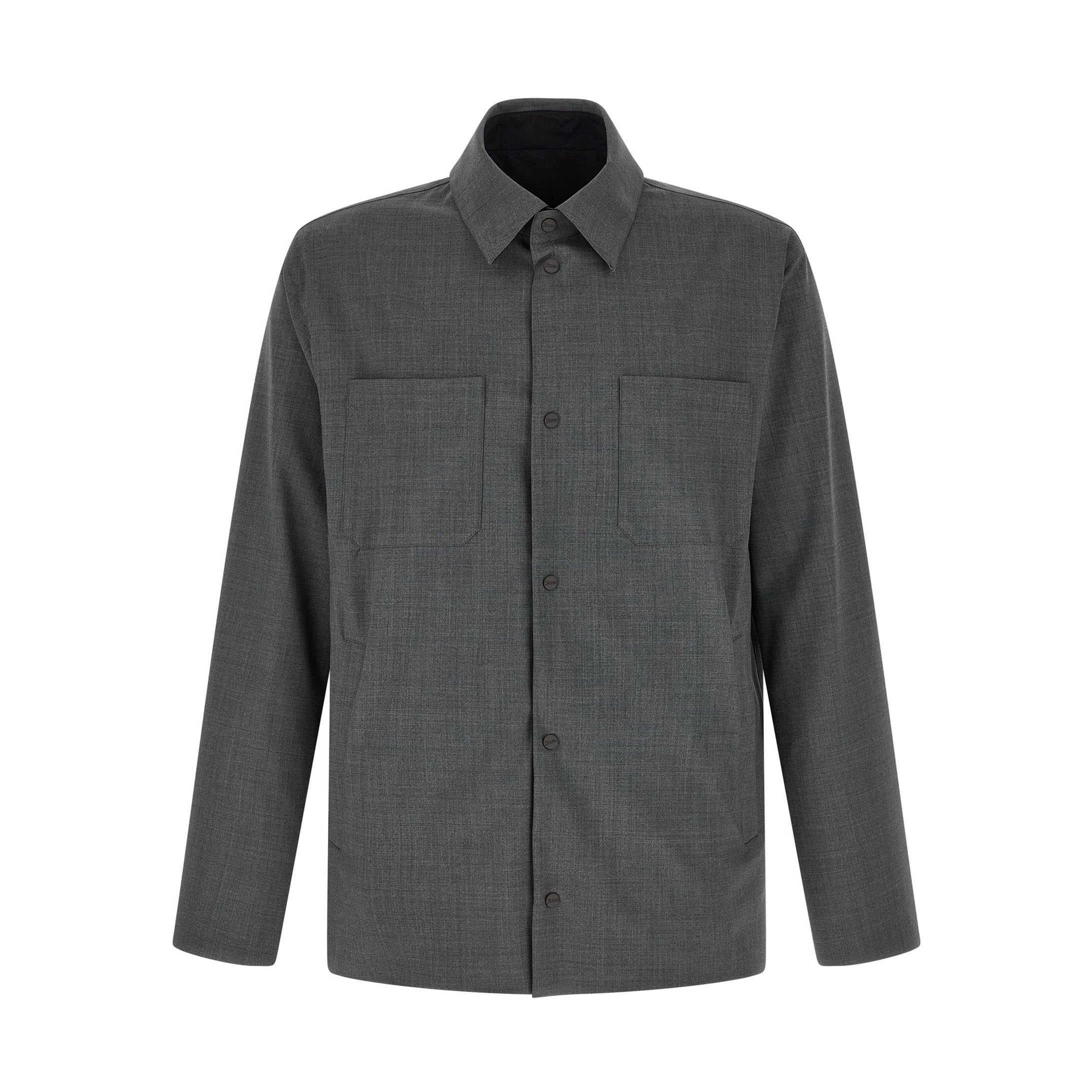 Herno Gray Polyester Full-Length Jacket