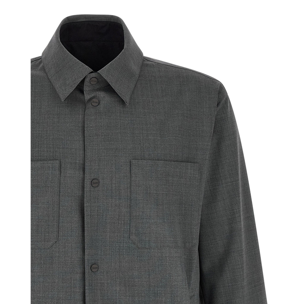 Herno Gray Polyester Full-Length Jacket