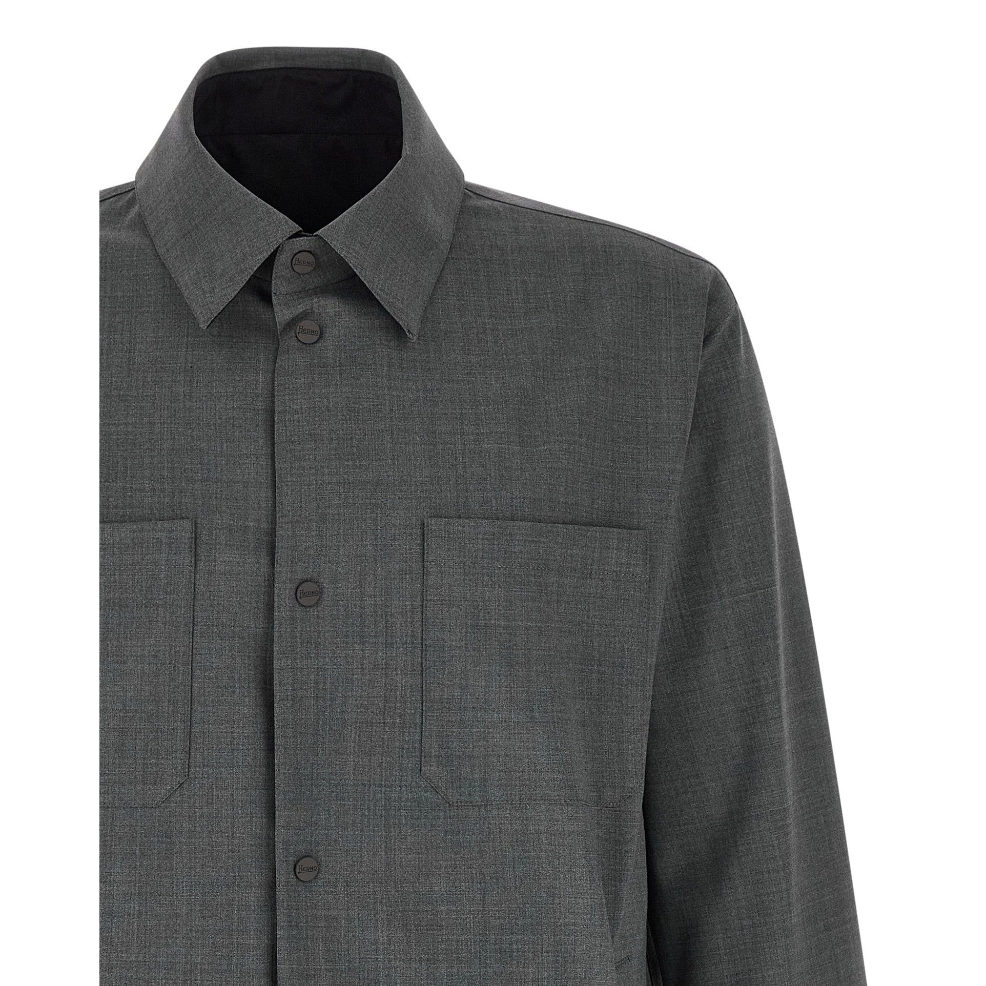 Herno Gray Polyester Full-Length Jacket