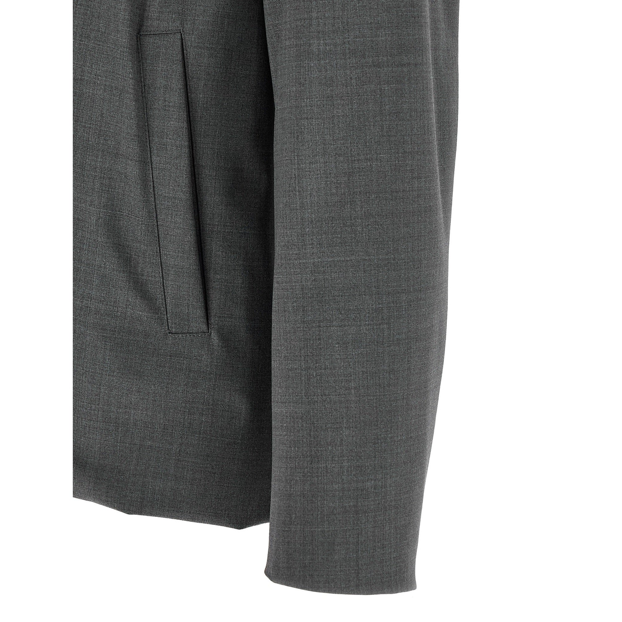 Herno Gray Polyester Full-Length Jacket