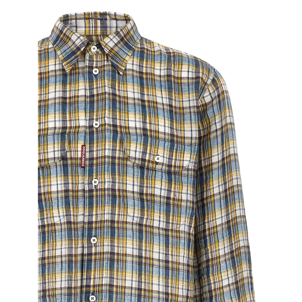 Dsquared² Multicolor Linen Blouse
