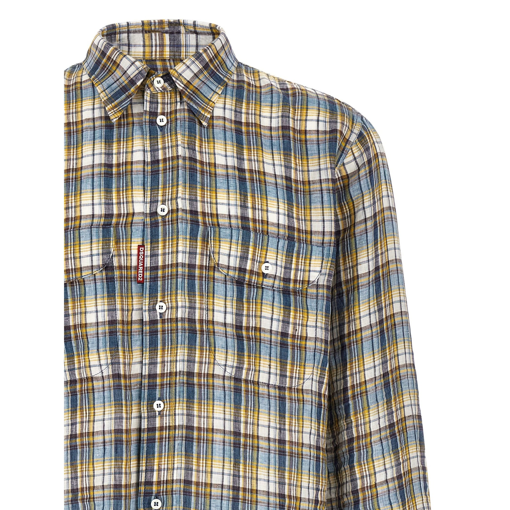Dsquared² Multicolor Linen Blouse