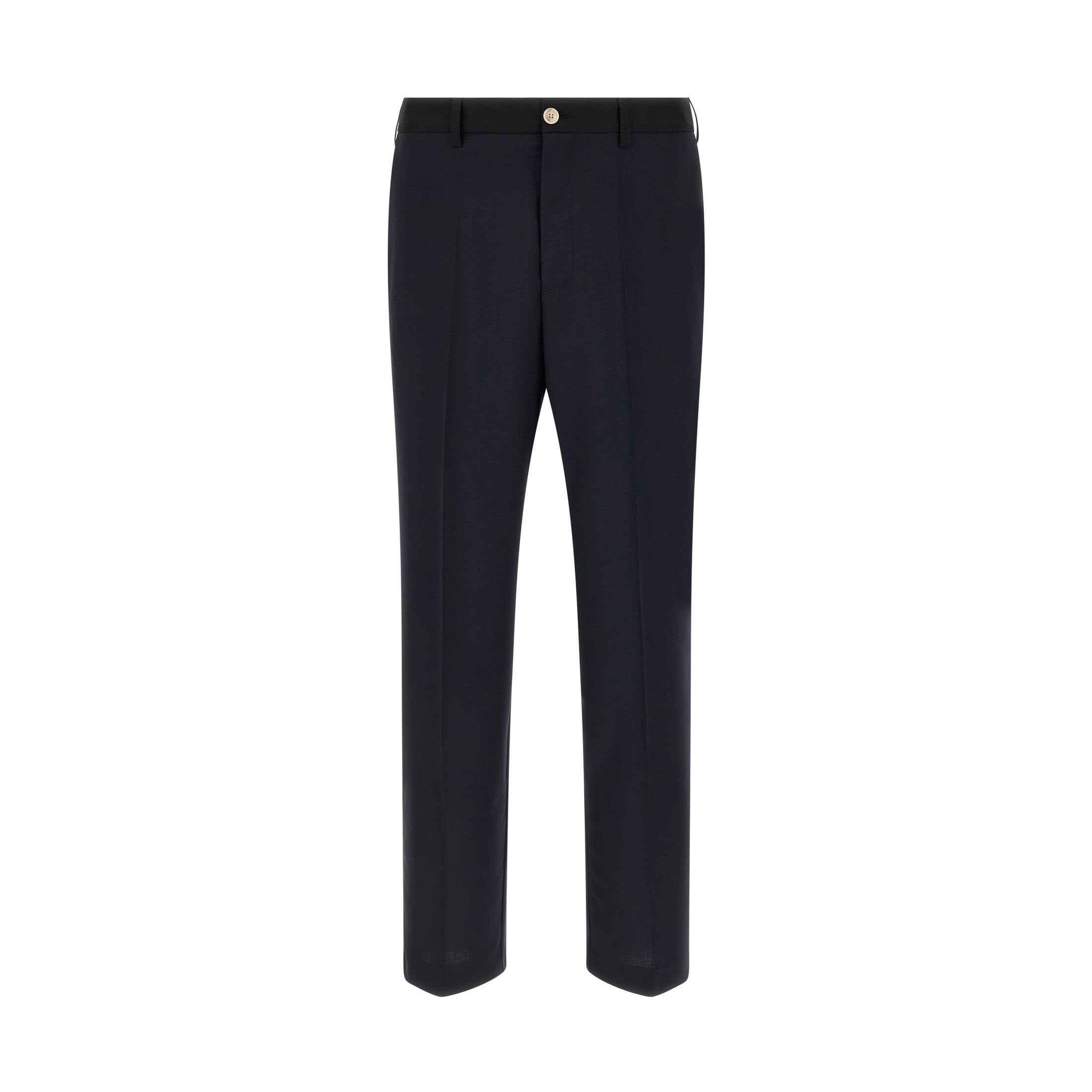 Marni Blue Virgin Wool Casual Pants
