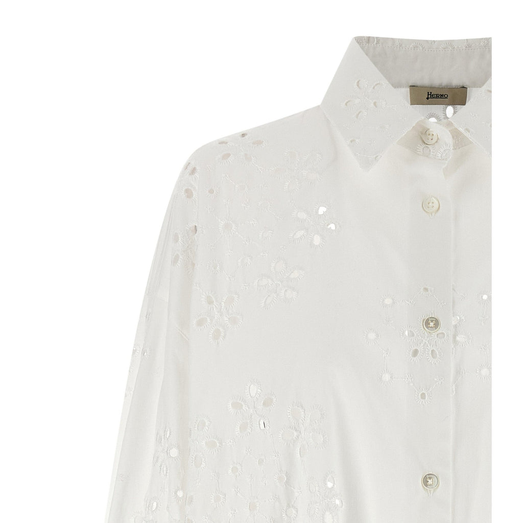 Herno White Cotton Blouse