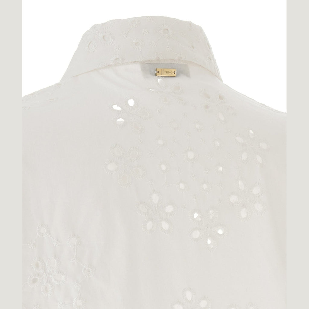 Herno White Cotton Blouse