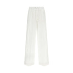Herno White Cotton Casual Pants