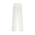Herno White Cotton Casual Pants
