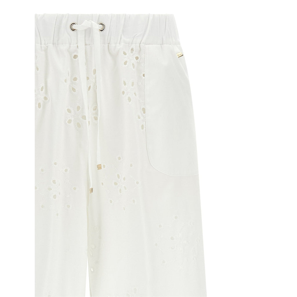 Herno White Cotton Casual Pants