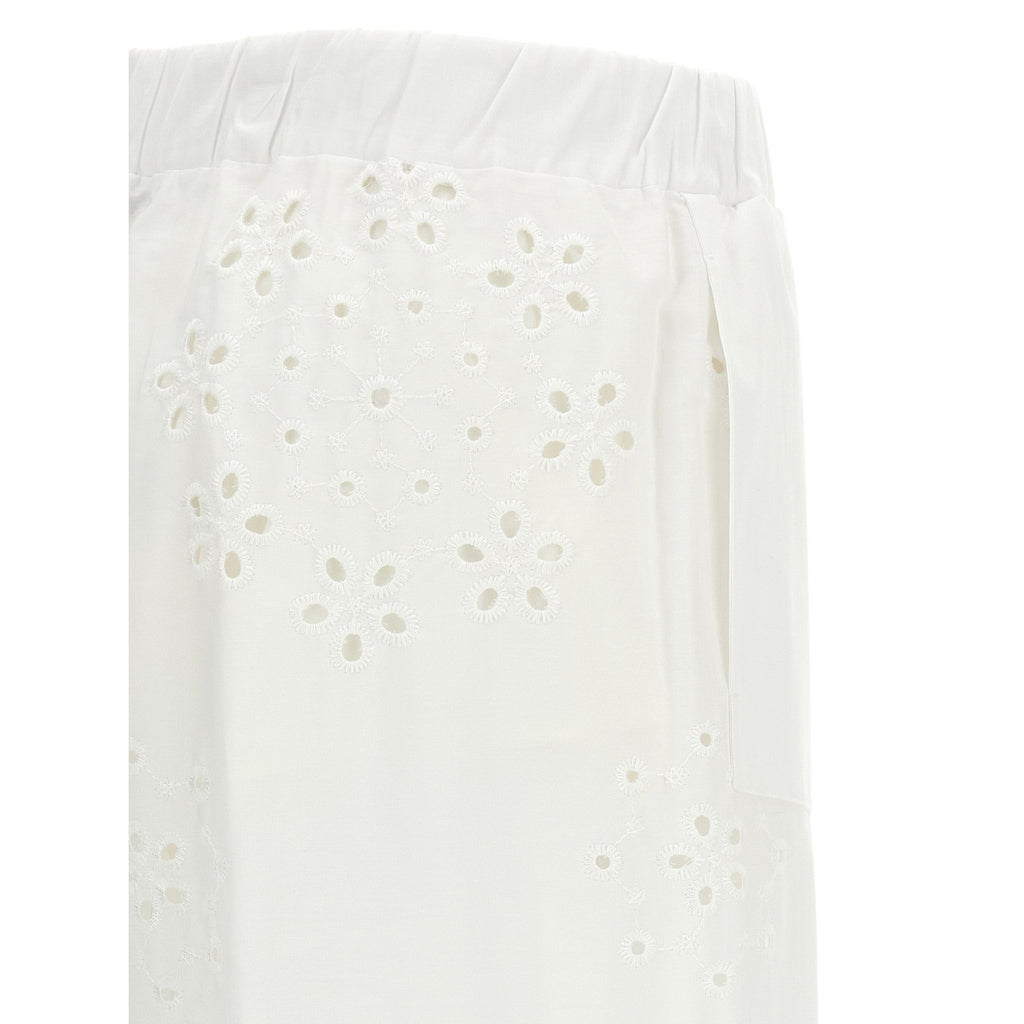 Herno White Cotton Casual Pants