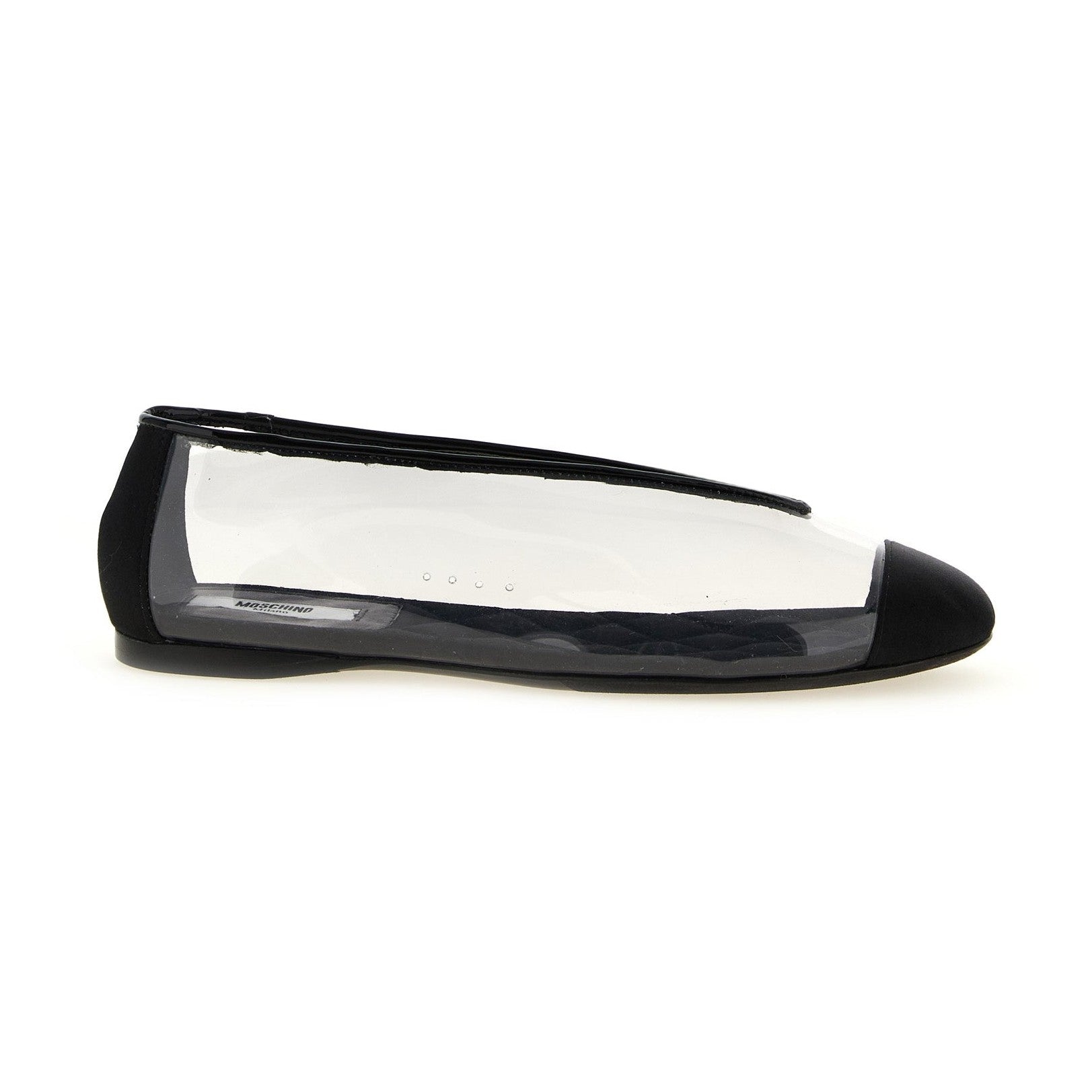 Moschino Black Pvc Ballet Flats